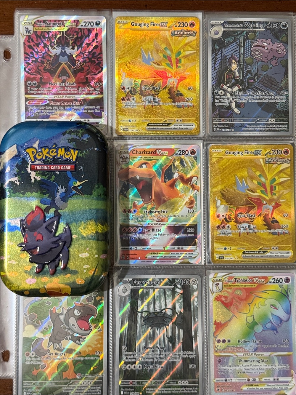 Pokemon Card Lot 60 OFFICIAL TCG Cards 20 HOLOS +3 IR/Full Art EX/V Tin included